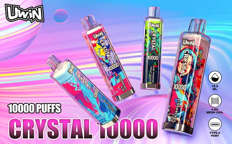 Uwin Crystal 10000 Puffs Vape - אפרסק קרח: חווית ואפינג מודרנית לשנת 2025